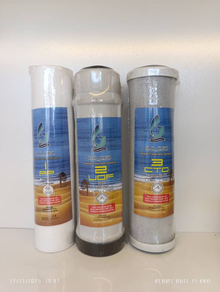 عملکرد  و زمان تعویض فیلتر های پیش تصفیه 